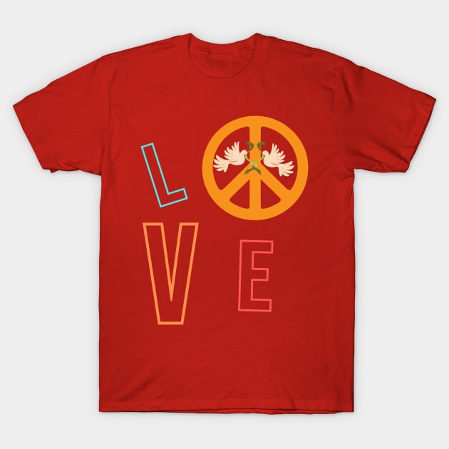 LOVE AND PEACE T-Shirt by DAZu